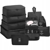 Akcesoria podróżnicze - ORGANIZER PODRÓŻNY DO WALIZKI TORBY NA UBRANIA ZESTAW DO SZAFY KOMPLET 9szt - miniaturka - grafika 1