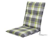 Poduszki ogrodowe - Livarno Home Livarno Home Poduszka na krzesło z niskim oparciem, 100 x 50 x 8 cm (Kratka/zielony) 4055334451017 - miniaturka - grafika 1