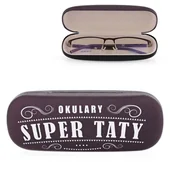 Akcesoria do okularów - Etui na OKULARY SUPER TATY twardy futerał ET-115 oberżynowy - miniaturka - grafika 1