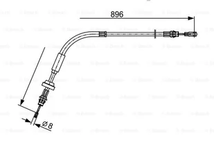 BOSCH Linka hamulcowa, 1 987 482 543 - Bezpłatny zwrot do 30 dni, największy wybór produktów. 1987482543 - Linki hamulca postojowego - miniaturka - grafika 1