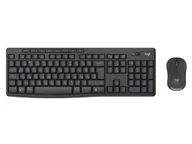 Myszki - Logitech MK370 Combo for Business klawiatura Dołączona myszka Biuro RF Wireless + Bluetooth QWERTY Portugalski Grafitowy 920-012070 - miniaturka - grafika 1