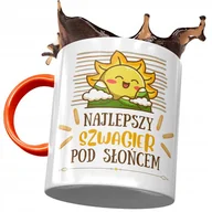 Kubki - Kubek Pomarańczowy Dla Szwagra Urodziny na Prezent z Nadrukiem ze Zdjęciem+ Opakowanie na prezent (wzór 01) - miniaturka - grafika 1