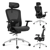 Fotele i krzesła biurowe - Fotel biurowy obrotowy Expert 5.3 Tkaninowy, Czarny - miniaturka - grafika 1