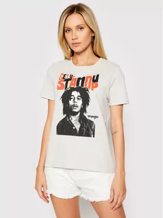 Koszulki i topy damskie - Wrangler T-Shirt Stand Up W712EEM00 Szary Regular Fit - grafika 1