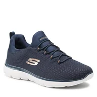 Sneakersy damskie - SKECHERS Sneakersy Bright Bezel 149204/NVGD Navy/Gold - miniaturka - grafika 1
