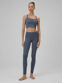 Legginsy - 4F Legginsy do jogi szybkoschnące damskie - fioletowe M - miniaturka - grafika 1