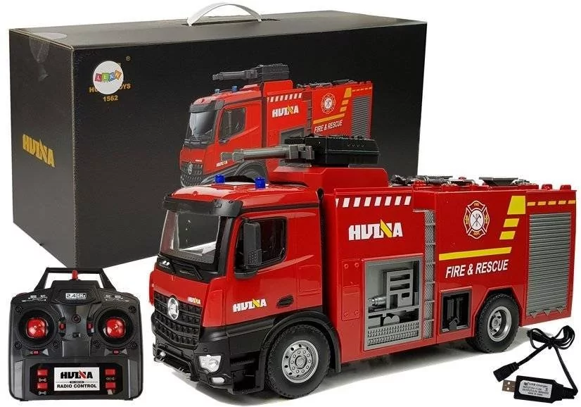 Import LEANToys Straż Pożarna Zdalnie Sterowana 1:14 2.4GHz model 1562 Huina 7779