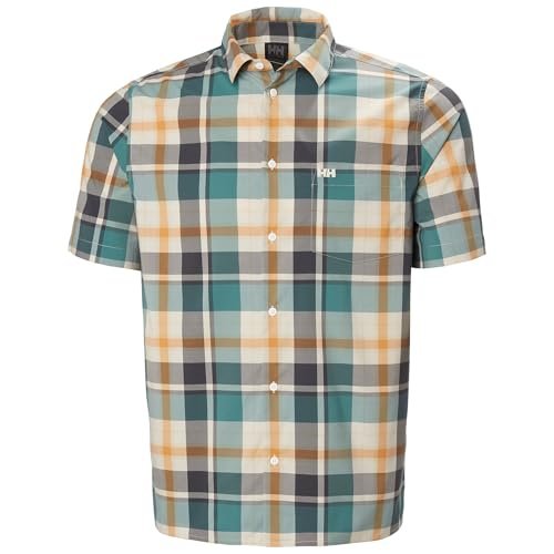 Helly Hansen Męska koszula Fjord Qd Ss 2.0, zielona, S