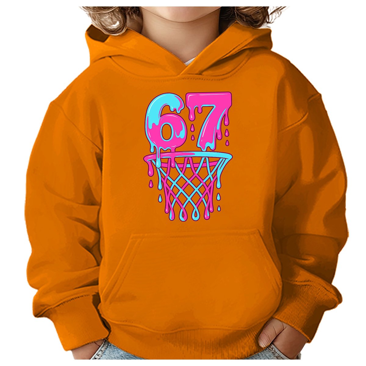 BLUZA DZIECIĘCA Z KAPTUREM 67 SIX SEVEN KOSZYKÓWKA 122-128 PREZENT