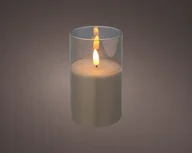 Świece - Świeczka W Szkle Led Ozdobna Szara 12,5 Cm - miniaturka - grafika 1