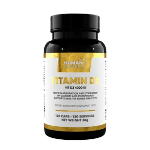 Human Protect Vitamin D3 4000IU 120softgels Witamina D3 - Witaminy i minerały - miniaturka - grafika 1