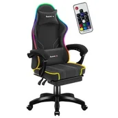 Fotele gamingowe - Fotel HUZARO Force 3.7 RGB Czarny - miniaturka - grafika 1