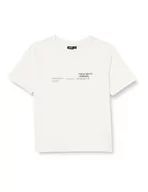 Koszulki i topy damskie - Bestseller A/S Chłopcy NLMkeitH SS L TOP T-Shirt, White Alyssum/Print:Black Frontprint, 134/140, White Alyssum/Print:black Frontprint, 134-140 - miniaturka - grafika 1