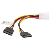 Kable komputerowe i do monitorów - Molex LANBERG LANBERG Kabel zasilający SATA x2 M/F 15cm (CA-HDSA-11CU-0015) - miniaturka - grafika 1