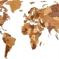 Puzzle - DREWNIANE PUZZLE 3D MAPA ŚWIATA DREWNO L ZESTAW DO ZŁOŻENIA DIY - miniaturka - grafika 1