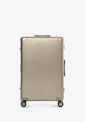 Walizki - Średnia walizka z aluminium na kółkach złota - miniaturka - grafika 1