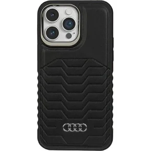 Audi Synthetic Leather MagSafe iPhone 14 Pro 6.1" czarny/black hardcase AU-TPUPCMIP14P-GT/D3-BK - Etui i futerały do telefonów - miniaturka - grafika 1