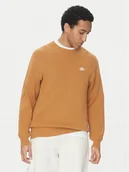 Swetry męskie - Nike Sweter FQ2912 Brązowy Regular Fit - miniaturka - grafika 1