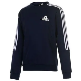Adidas bluza męska granatowa 3 Stripes Crew, Rozmiar S - Bluzy męskie - miniaturka - grafika 1