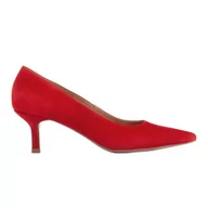 Czółenka - Marco Shoes Eleganckie szpilki na niższym obcasie czerwone - miniaturka - grafika 1