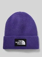 Czapki męskie - Czapka beanie z imitacji dzianiny z naszywką z logo model ‘Box’ - miniaturka - grafika 1