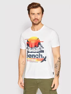 Koszulki męskie - Bench T-Shirt Mendota 120695 Biały Regular Fit - grafika 1