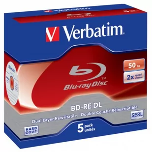 Verbatim BD-RE DL 2x (RW) 5Pack Jewel 50GB 43760 - Nośniki danych - miniaturka - grafika 1