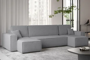 Sofa w kształcie U BEST narożnik tkanina Abriamo szary - Narożniki - miniaturka - grafika 1