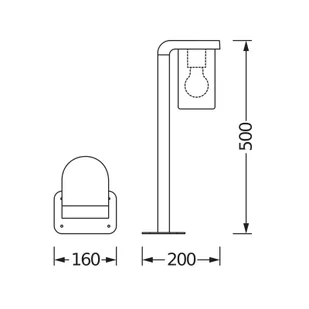 OSRAM Słupek oświetleniowy ENDURA CLASSIC CASCADE, możliwość ściemniania, aluminiowy / szary / cynkowy, aluminium, nowoczesny - Lampy ogrodowe - miniaturka - grafika 1