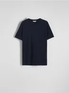 Koszulki męskie - Reserved - Bawełniany t-shirt regular - granatowy - miniaturka - grafika 1