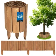 Ogrodzenia - OBRZEŻE PALISADA OGRODOWA PŁOTEK TRAWNIKOWY WBIJANY BRĄZOWY 20X110cm DREWNO - miniaturka - grafika 1