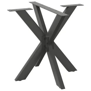 vidaXL Noga do stołu jadalnego, antracyt, 85x85x(72-73) cm, stal - Meble modułowe i akcesoria - miniaturka - grafika 1