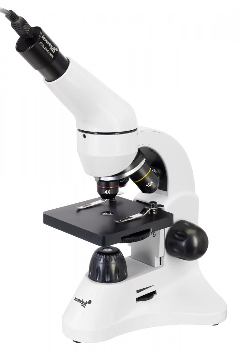 (PT) Mikroskop cyfrowy Levenhuk Rainbow D50L PLUS 2M, MoonstoneKamień księżycowy