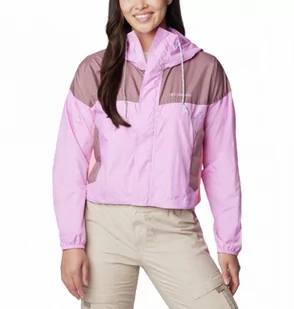 Damska kurtka przejściowa Columbia Women's Flash Challenger Cropped Windbreaker - różowa - COLUMBIA - Kurtki damskie - miniaturka - grafika 1