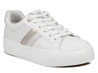 Sneakersy damskie - Sneakersy damskie Lee Layla na platformie buty sportowe białe-37 - miniaturka - grafika 1