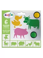Zabawki kreatywne - Aladine Zestaw szablonów "Farma" - 4+ - miniaturka - grafika 1