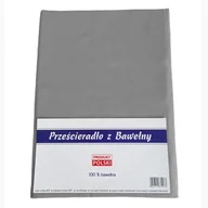 Prześcieradła - Prześcieradło bawełniane bez gumki 200x220 noris grafitowe - miniaturka - grafika 1