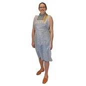 Fartuchy i rękawice kuchenne - Triplast Plastikowe jednorazowe fartuchy dla dorosłych | Opakowanie 100 sztuk | Białe fartuchy PCW zapakowane płasko - miniaturka - grafika 1