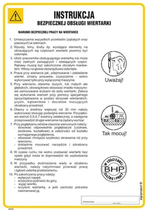 IAC03 INSTRUKCJA BEZPIECZNEJ OBSŁUGI WIERTARKI, FN - FOLIA SAMOPRZYLEPNA; (245X350MM) - Instrukcje stanowiskowe BHP - miniaturka - grafika 1