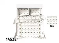 Pościel - Extrapościel Pościel bawełniana 140x200 1453E biała bordiura czerwona 96N - miniaturka - grafika 1