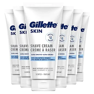 Gillette SKIN Ultra Sensitive krem nawilżający do brody, opakowanie 6 x 175 ml, tworzy cienką warstwę do kontroli gładkości, daje komfort, bez barwników i alkoholu - Kremy do twarzy - miniaturka - grafika 1