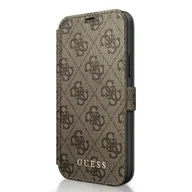 Etui i futerały do telefonów - Guess GUFLBKSP12M4GB iPhone 12 6,1" Max/Pro brązowy/brown book 4G Charms Collection - miniaturka - grafika 1