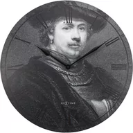 Zegary - Nextime Zegar ścienny Rembrandt, szary, 50 cm - miniaturka - grafika 1