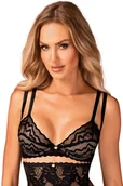 Biustonosze - Obsessive Arienna bra Biustonosz miękki, czarny - miniaturka - grafika 1