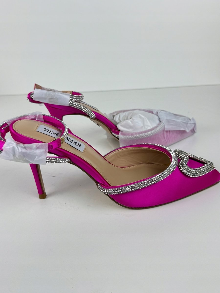 Szpilki Steve Madden r. 36 – różowe z kryształkami – NOWE z pudełkiem