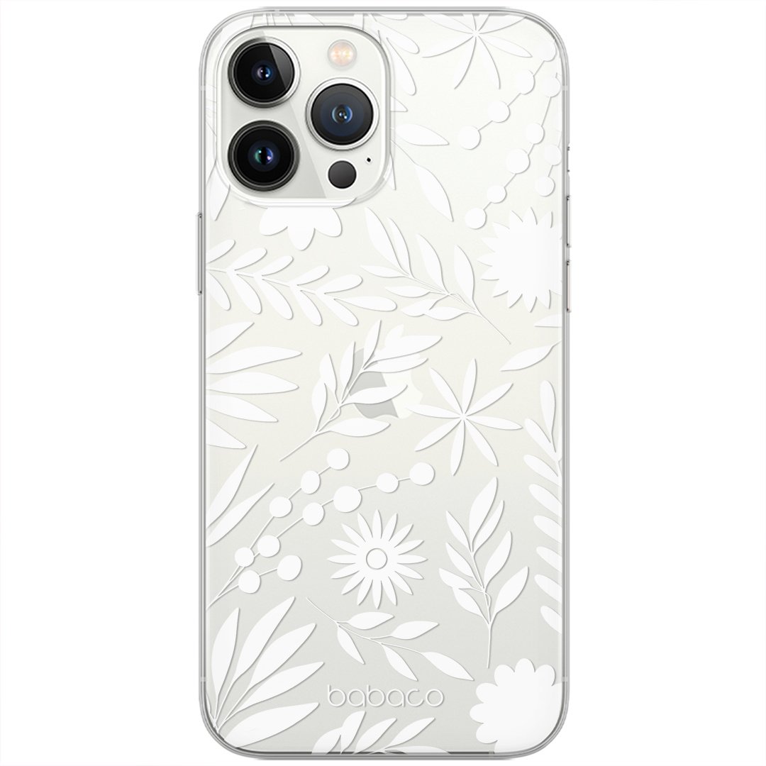 Etui do Samsung A13 4G Kwiaty 023 Babaco Nadruk częściowy Przeźroczysty