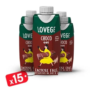 Sante Napój Lovege Owsiany Czekoladowy 0,33 l-zestaw 15 sztuk - Napoje roślinne - miniaturka - grafika 1