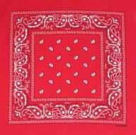Apaszki i szaliki damskie - Bandana bandamka bandana czerwona chusta paisley - miniaturka - grafika 1