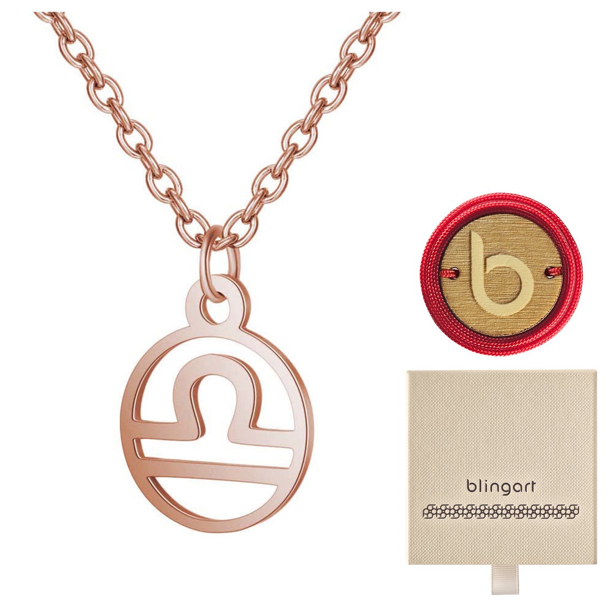 Łańcuszek damski Celebrytka WAGA różowe złoto stal chirurgiczna BLINGART