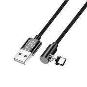 Kable komputerowe i do monitorów - Usams Kabel USB  USAMS Kabel kątowy magnetyczny U54 1m USB-C czarny/black SJ445USB01 US-SJ445 70504-uniw - miniaturka - grafika 1